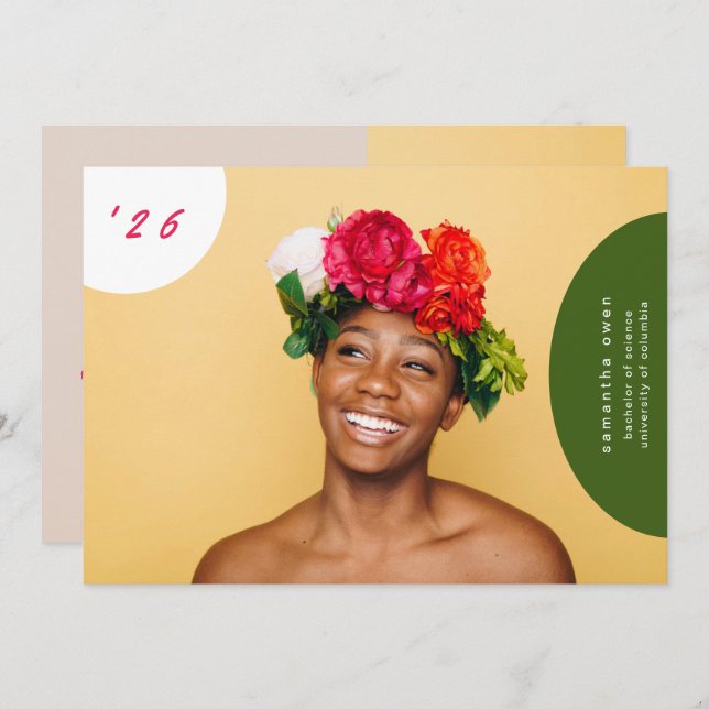 Custom Multi Color Abstract Fun Graduate Template (Front/Back)