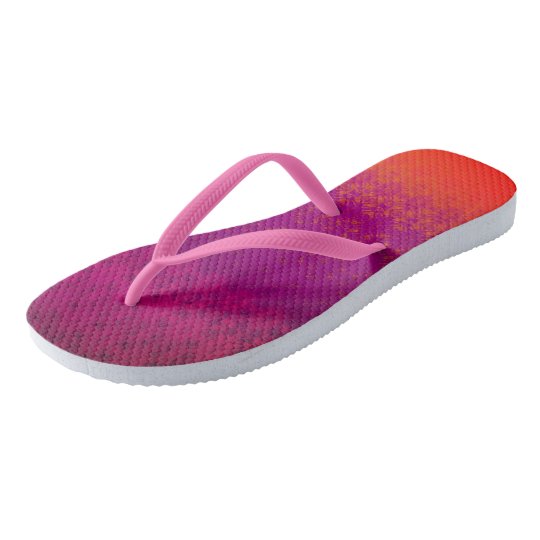 multi colored flip flops