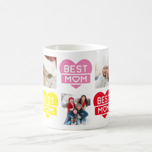Custom Multi Photo Color BEST MOM Coffee Mug