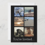 Custom Multi Photo Mosaic Picture Collage Invitation