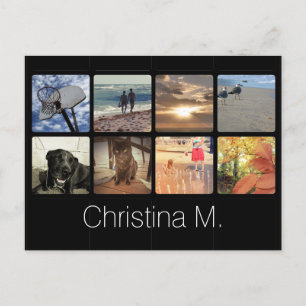 Custom Multi Photo Mosaic Picture Collage Postcard