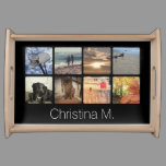 Custom Multi Photo Mosaic Picture Collage Serving Tray