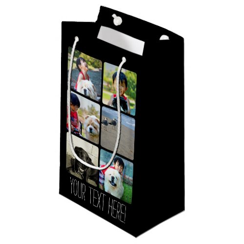 Custom Multi Photo Mosaic Picture Collage Small Gift Bag