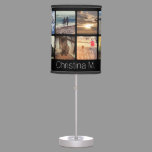 Custom Multi Photo Mosaic Picture Collage Table Lamp
