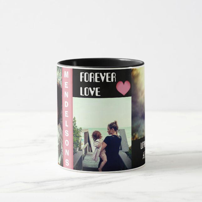 Custom multi picture and personalized text mug (Center)