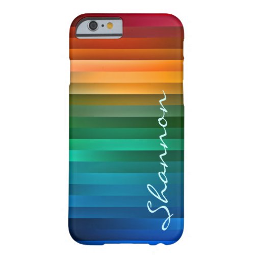 Custom Multicolor Ribbon Stripe Barely There iPhone 6 Case