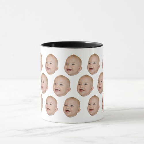 Custom Multiple Baby Face Photo Gift for Mom Dad Mug