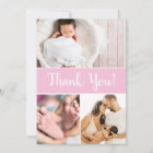 Custom Multiple Photos Baby Girl Shower Pink