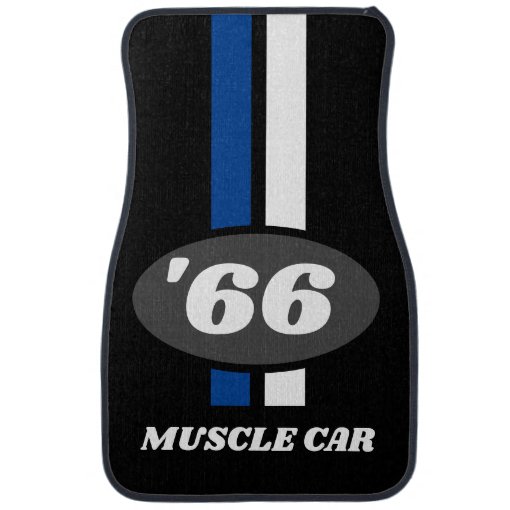 Custom muscle car auto racing stripes floor mats | Zazzle