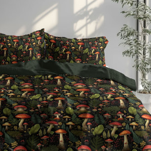 Custom Mushroom Duvet Cozy Cottagecore Style Cover