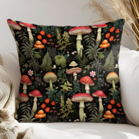 Custom Mushroom Pillow Cozy Cottagecore Style