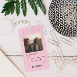 Custom Music | Besties Playlist & Photo Keychain<br><div class="desc">Get a keychain for a best friend, loved one, parent, sibling, significant other, etc. with their favorite song. Customize the photo and Song/Artist for your own unique keychain. A cute keychain for any occasion and recipient! Christmas, Birthday, Mother's Day, Anniversary, Valentine's Day, and more! Pair your favorite song with your...</div>