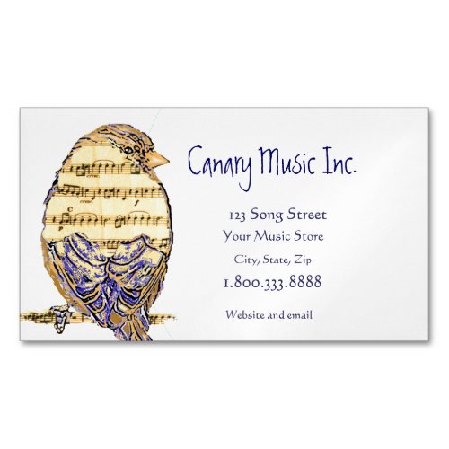 Custom Music  Bird Business Card