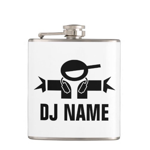 Custom music deejay hip flask gift for DJ