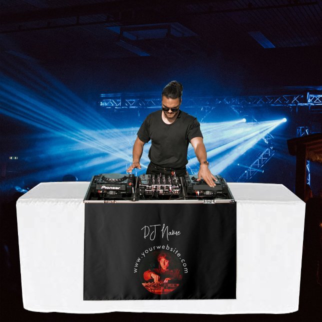 Custom Music DJ Custom Photo Table Runner Banner Tapestry (Custom Music DJ Custom Photo Table Runner Banner Tapestry)