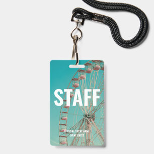 Custom Music Festival Concert Event Access Staff Badge