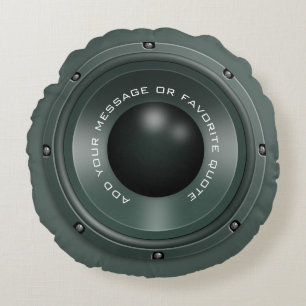Custom music loudspeaker round pillow