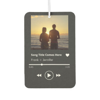 Custom music modern couple photo Boyfriend Gift Air Freshener