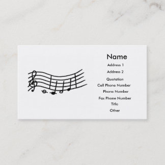 Custom Music Notes & Scale business cards