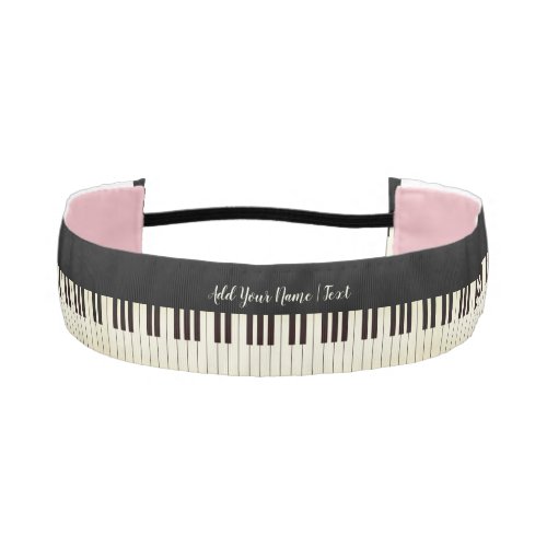 Custom Music Piano Teacher Piano Keys Athletic Headband