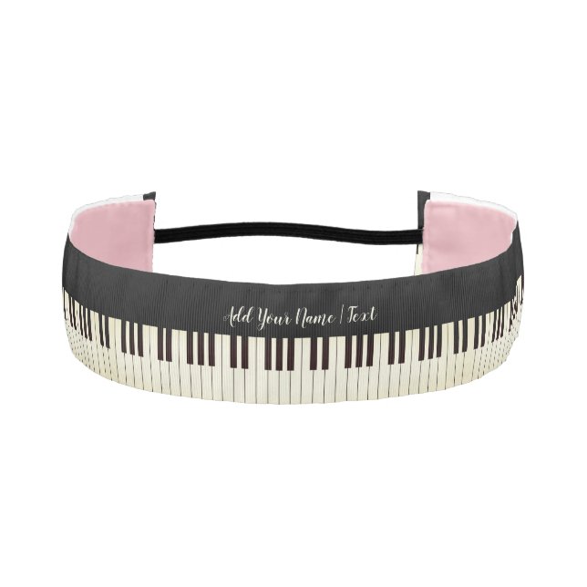 Custom Music Piano Teacher Piano Keys Athletic Headband (Front)