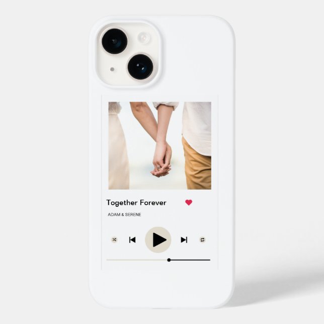 Custom Music Player  – Add Your Photo & Name Case-Mate iPhone Case (Back)