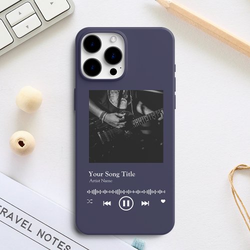 Custom Music Player Song Plaque iPhone 15 Case