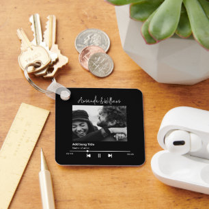 Custom Music & Song Photo Keychain