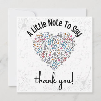 Custom Music Teacher Appreciation Card, Thank you