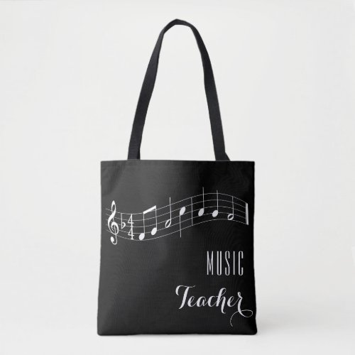 Custom Music Teacher Bag _ Black