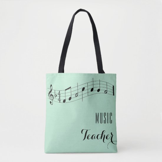 Custom Music Teacher Bag - Mint Green