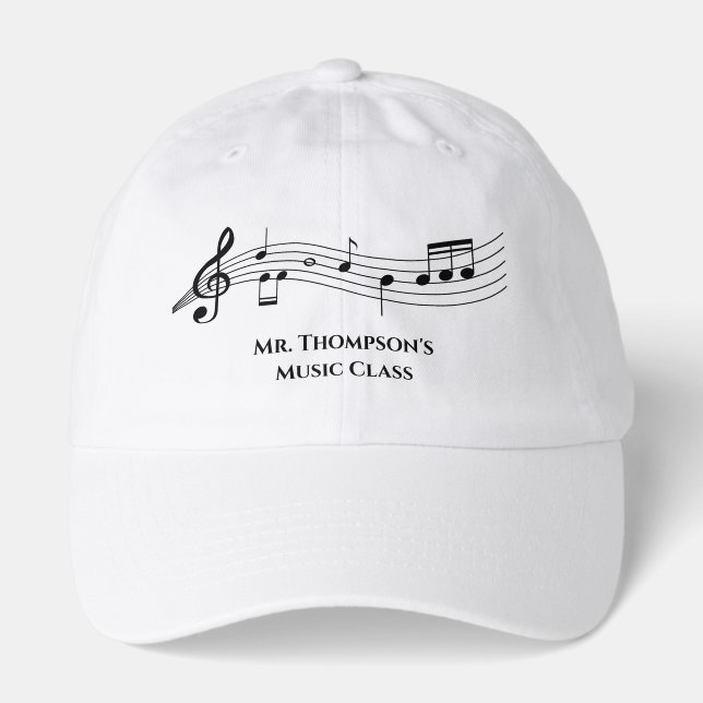 Custom Music Teacher Choir Group or Band Hat (Front)