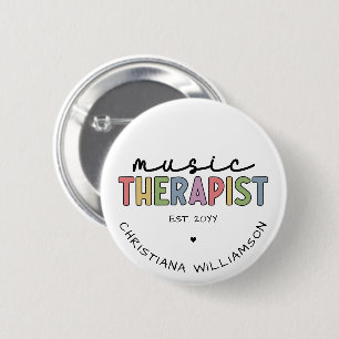 Custom Music Therapist Music Therapy Graduation Button