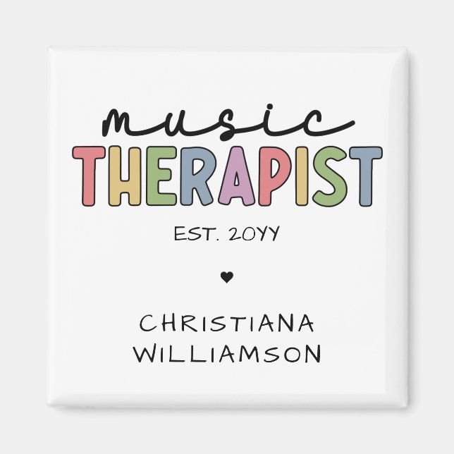Custom Music Therapist Music Therapy Graduation Magnet (Front)