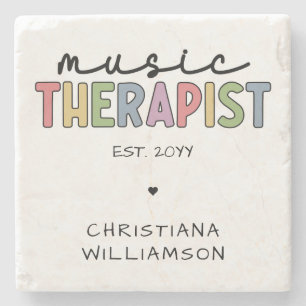 Custom Music Therapist Music Therapy Graduation Stone Coaster