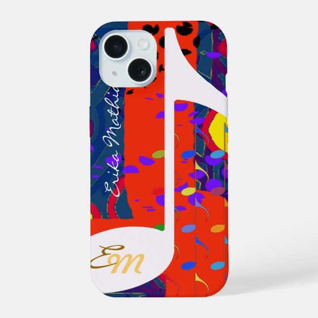 Custom Musical Note Colorful Iphone Case (Back)