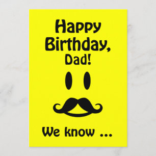 Custom Mustache Birthday card for anyone