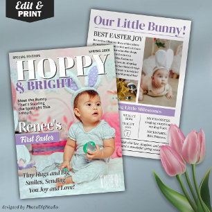 Custom My First Easter Card, Magazine Cover Card