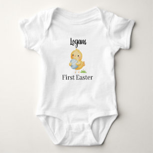 Custom. My First Easter. Chick. Baby Bodysuit