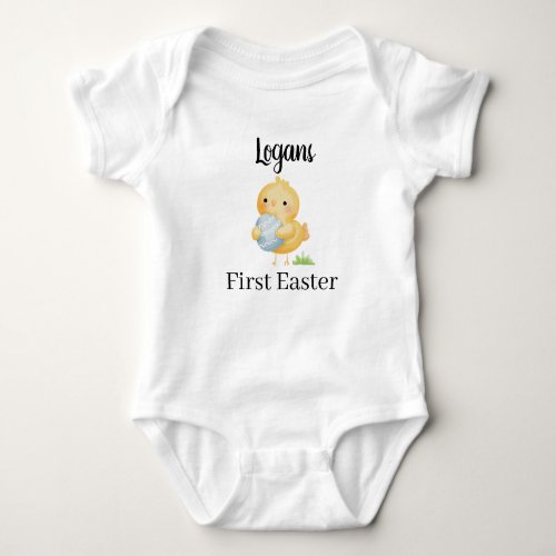 Custom My First Easter Chick Baby Bodysuit