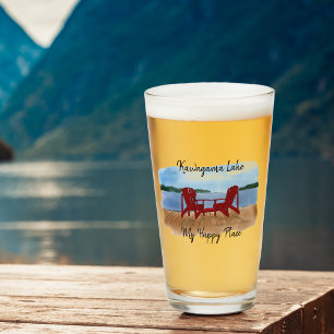 Custom My Happy Place Glass