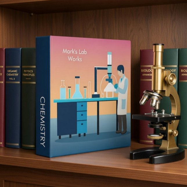 Custom "My Lab Works" Science & Laboratory  3 Ring Binder (Creator Uploaded)