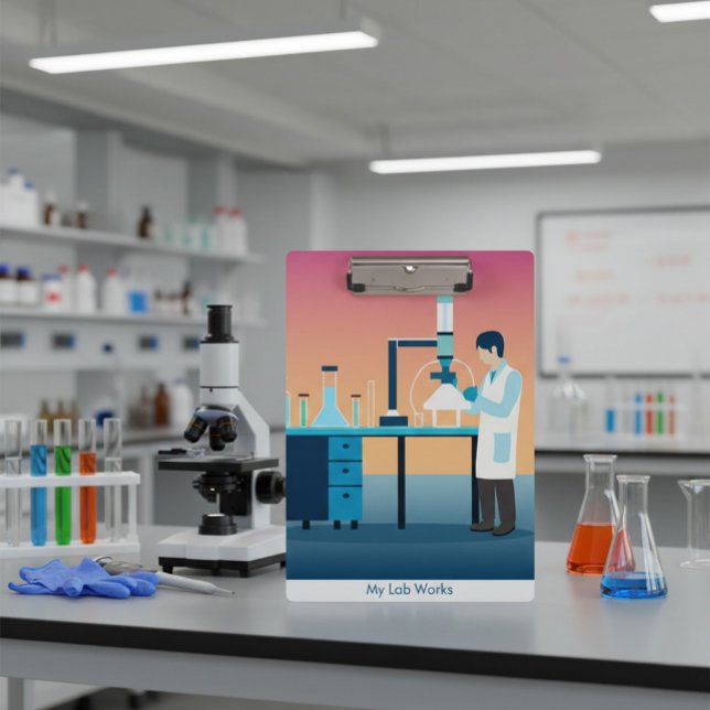 Custom "My Lab Works" Science & Laboratory  Clipboard (Creator Uploaded)