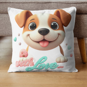 Custom "My Love Pet with Photo"  – Perfect Gift  Throw Pillow