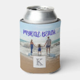 Personalized Can Cooler, Sand - Home Wet Bar