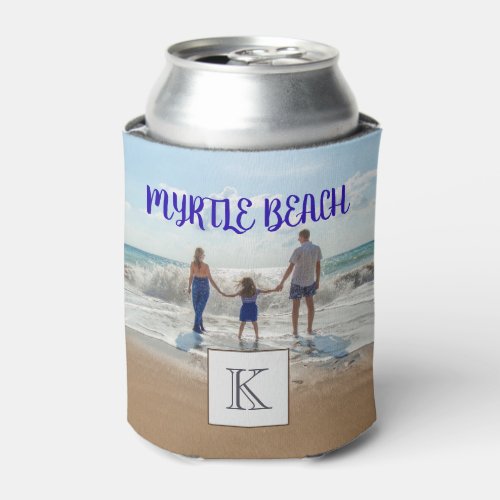 Custom Myrtle Beach Souvenir Sand and Surf Family Can Cooler