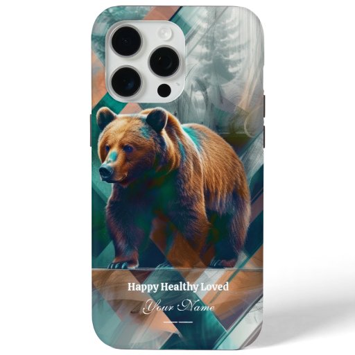 Custom : Mystic Forest Bear iPhone 15 ProMax Case