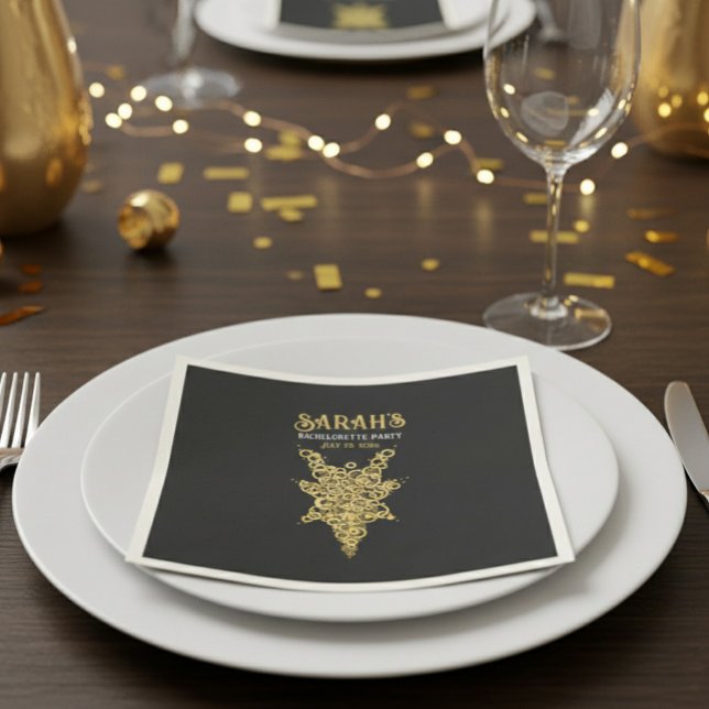 Custom Mystic Gold Bachelorette  Napkins (Creator Uploaded)