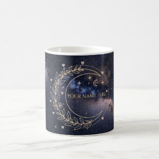 Custom Mystical Moon and Starry Sky Pillow Coffee Mug