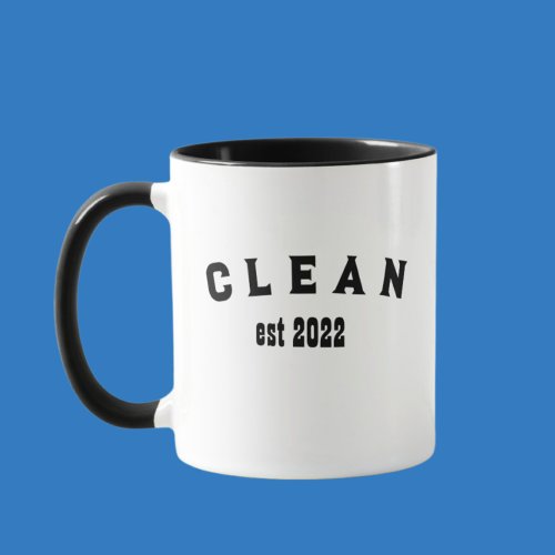 Custom NA Black and White Clean Time Minimalist   Magic Mug
